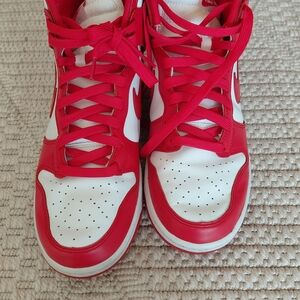 Championship Red Nike Dunk High